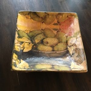 R Pulvermacher decoupage mache decorative bowl